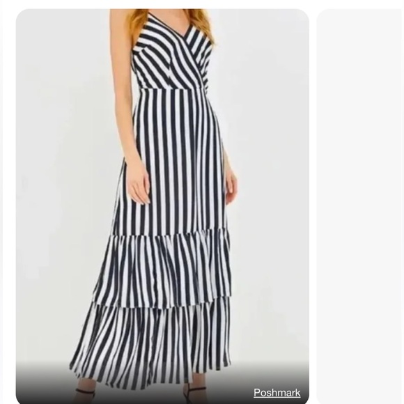 Banana Republic Striped Tiered Maxi Dress - Picture 2 of 5